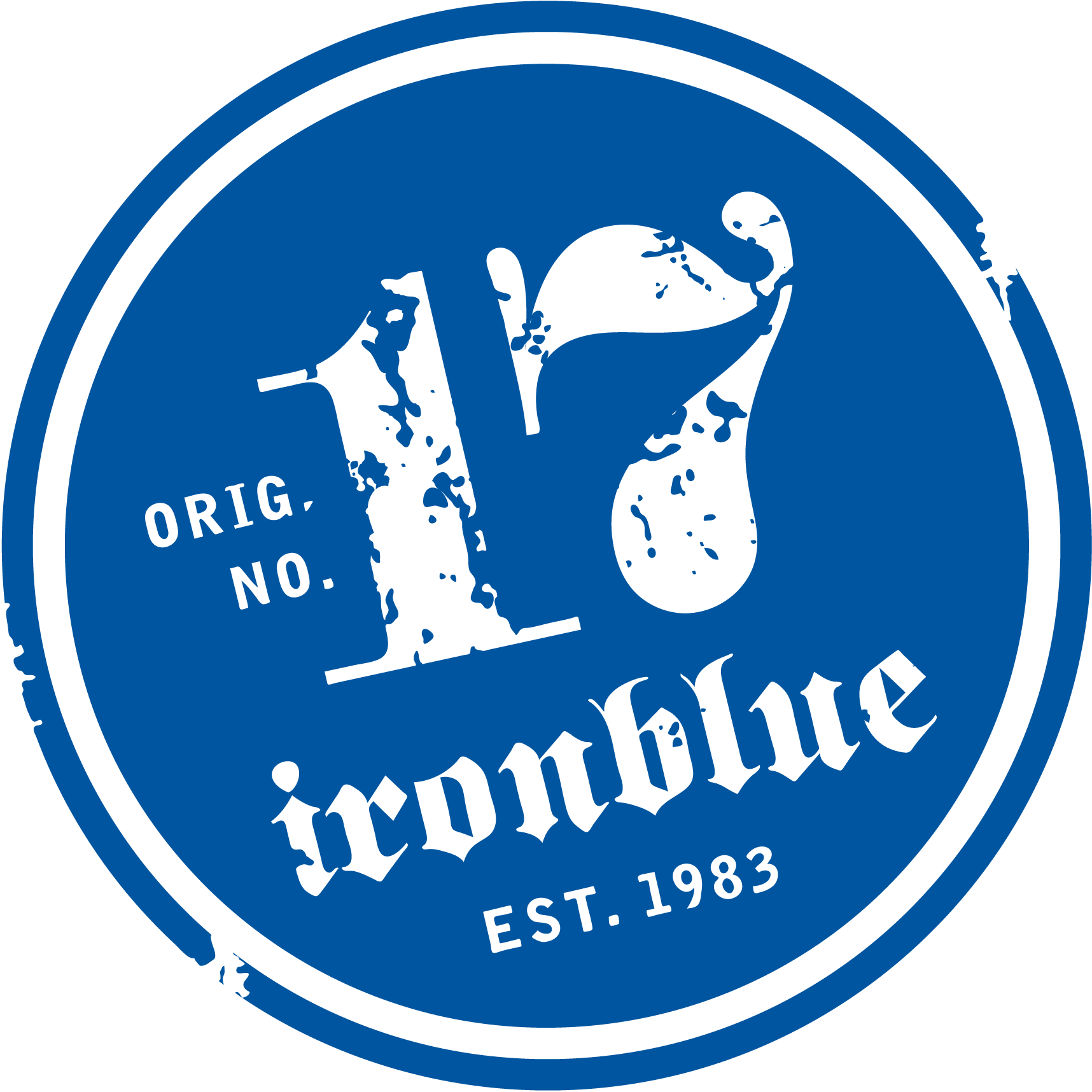 Iron Blue 1983 – originales rundes Fanclub-Logo mit der Nummer 17